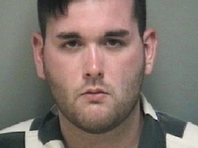 This undated file photo provided by the Albemarle-Charlottesville Regional Jail shows James Alex Fields Jr.