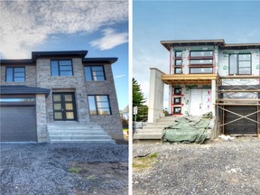 A house in St-Hubert (left) can be a fair chunk of change cheaper than a similar home in Brossard (right)
