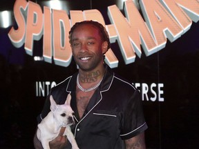 Ty Dolla $ign is seen at the world premiere of "Spider-Man: Into the Spider-Verse" at the Regency Village Theatre on Saturday, Dec. 1, 2018, in Los Angeles.