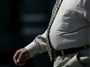 In Caucasians, a waist circumference of more than 35 inches in women and more than 40 in men suggests the individual is at a higher risk of developing metabolic problems arising from obesity.