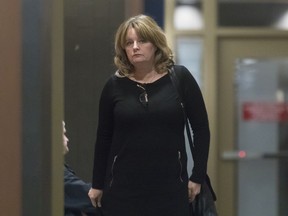 Nurse Linda Desgagné in the hallway at the Palais de Justice in Montreal on Friday January 18, 2019. Desgagné is the nurse Michel Cadotte confessed to killing his wife.
