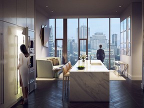 Artist's rendering of the Four Seasons Résidences Privées Montréal project.