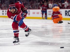 Shea Weber was the heavy favourite in the hardest-shot portion of the Skills Competition and didn't disappoint, winning with a blast of 103 miles per hour.