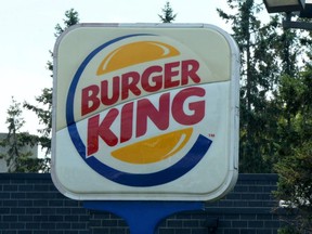 A Burger King sign.