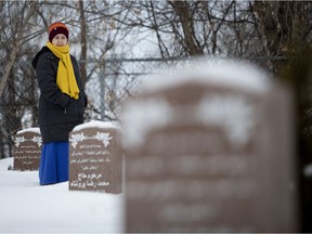 "I want my great-grandchildren to be able to come to my grave one day and say, 'That's my great-grandmother who's buried here.' That's very important to me,” says Hadjira Belkacem, seen here at one of the two Muslim cemeteries in Laval.