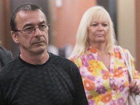 Johanne Lizotte, the sister Jocelyne Lizotte, testified Thursday in defence of Michel Cadotte, left, accused of second-degree murder.