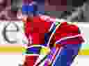 Canadiens forward Paul Byron lines up for a faceoff during first period of NHL game against the Toronto Maple Leafs at the Bell Centre in Montreal on Sept. 26, 2018. 