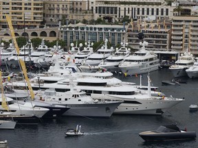 Yachts are displayed on September 24, 2014 at Port Hercules in Monaco during the 24th edition of the International Monaco Yacht Show. The Monaco Yacht Show is considered the most prestigious pleasure boat show in the world with the exhibition of 500 major companies in the luxury yachting and a hundred super and megayachts afloat. The event runs until September 27. AFP PHOTO / VALERY HACHEVALERY HACHE/AFP/Getty Images