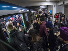 The Berri-UQAM station is so jammed at rush-hour, security guards are now dispatched for crowd control.