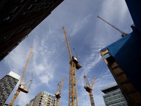 Construction cranes fill the sky as condo projects are built. The number of units under construction were up by 37 per cent in 2018.