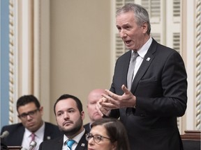 Quebec Agriculture, Fisheries and Food Minister Andre Lamontagne during question period Dec. 4, 2018.