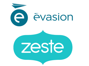 Logos for Évasion and Zeste