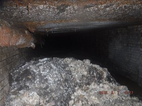 A British official says a giant “fatberg” has been found blocking a sewer in southwestern England: a mass of hardened fat, oil and baby wipes measuring 64 meters long