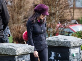 Meng Wanzhou, chief financial officer of Huawei Technologies Co., leaves her home while out on bail in Vancouver, British Columbia, Canada, on Thursday, Jan. 10, 2019.