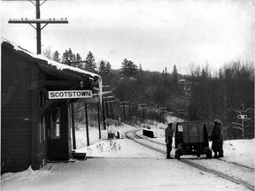 Scotstown, Eastern Townships. Photo by Garth Pritchard, Montreal Gazette There were 20,000 Highlanders around Scotstown at its peak. On Jan. 20, 1979, we reported that "Now there are 800 old people and the railway station sees little action."