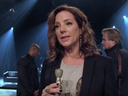 Screen grab of Sarah McLachlan from Canadian Press video on Juno Awards.