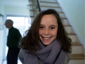 Dahlia Rubin, age 11, poses for pictures in Montreal on Wednesday December 23, 2015. Rubin and her family were visiting her grandparents for the holidays.