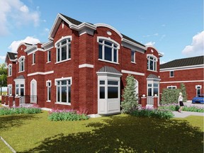 The red-brick townhouses planned for the Walton development do not fit with the neighbourhood, opponents say.