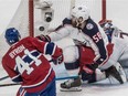Montreal Canadiens left wing Paul Byron (41) scores against Columbus Blue Jackets goaltender Sergei Bobrovsky (72) at Montreal's Bell Centre on Tuesday, February 19, 2019.