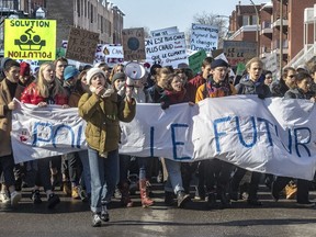 Montreal students took to the streets on Friday to demand action on climate change.