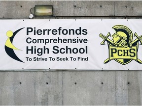 Pierrefonds Comprehensive High Schoo may be getting a name change after a planned merger with nearby Riverdale High School, which is being turned over to the West Island's French school board.