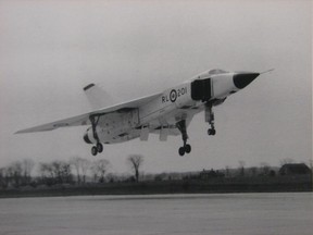 The first Avro Arrow jet fighter interceptor took the skies over Toronto on March 25, 1958.