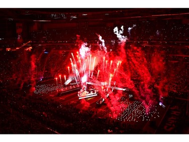 General view of the Pepsi Super Bowl LIII Halftime Show at Mercedes-Benz Stadium on Sunday, Feb. 3, 2019, in Atlanta.