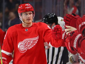 Gustav Nyquist won't be in the lineup for the Red Wings: He was traded at the deadline to the San Jose Sharks (even though he says he's afraid of sharks).