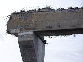 Demolition on the Turcot Interchange continued in Montreal on Monday.