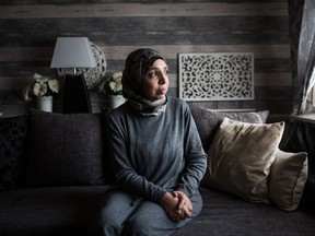 Fatiha, mother and mother-in-law of Bouchra Abouallal and Tatiana Wielandt, poses at her home in Ranst, Belgium, on Wednesday, Feb. 13, 2019. Since December, Fatiha has tried to persuade Belgium to repatriate the two women and their six children, despite their links to the Islamic State terrorist organization. MUST CREDIT: Photo for The Washington Post by Virginie Nguyen Hoang.