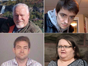 Convicted killers, clockwise from top left: Bruce McArthur, Alexandre Bissonnette, Elizabeth Wettlaufer, Dellen Millard.
