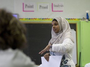 "I'm frustrated and I'm annoyed that somebody is forcing me to choose between my faith and my career," Furheen Ahmed, a teacher at Westmount High School, said at an emergency meeting held by the EMSB to discuss the CAQ's proposed religious symbol ban.