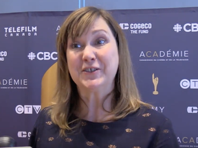 Screen shot from Canadian Press video about Canadian Screen Awards shows actress Jennifer Whalen.