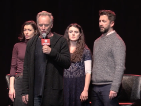 Sting is seen in this screen shot from Canadian Press video about GM workers in Oshawa, Ont,