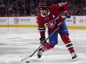 Canadiens defenceman Jeff Petry uses white tape on his CCM stick, which has a 105 flex, and re-tapes it between periods. He says he uses at least one stick a game.