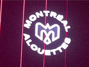 The Montreal Alouettes unveil their new logo in Montreal on Feb. 1, 2019.