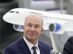 MONTREAL, QUE.: FEBRUARY 7, 2017-- Bombardier CEO Alain Bellemare smiles during a press conference at Bombardier in Montreal on Tuesday February 7, 2017. (Allen McInnis / MONTREAL GAZETTE)    ORG XMIT: 58085