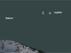 Early risers can get a great view of Jupiter and Saturn in March.