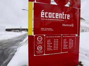The entrance to the Écocentre in St-Laurent.