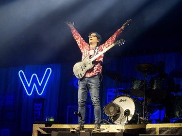 Rivers Cuomo of Weezer at the Bell Centre on March 13, 2019.