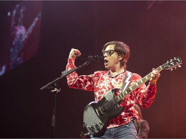 Rivers Cuomo of Weezer at the Bell Centre on March 13, 2019.