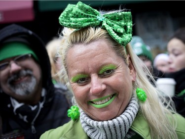 Chantal Arcand at the St. Patrick's Day Parade in Montreal on Sunday, March 17, 2019.