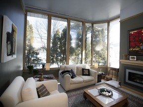 The living room in the home of Anders Arben and Marie Claude in Rosemont.