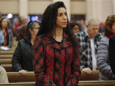 Liberal MP Rachel Bendayan attends mass at St Joseph's Oratory in Montreal Sunday, March 24, 2019. This is the first Sunday Mass after an attack on the rector on Friday.
