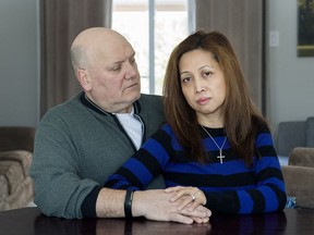 Rosemarie Elisan and husband Nick Ciarallo pose at their home in Beaconsfield. Elisan is in desperate need of a new medication which could help extend her life, but is being denied access by RAMQ.