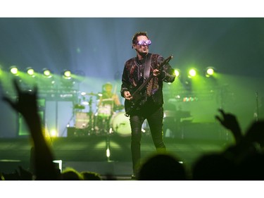 English rock trio Muse performs at the Bell Centre in Montreal on Saturday, March 30, 2019.