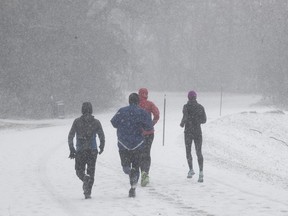 Joggers make their way up Mount Royal. "While changes in eating habits alone can trigger weight loss, it takes exercise to avoid weight regain," Jill Barker writes.