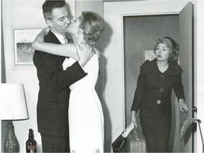 A scene from Marriage-Go-Round, performed at La Poudrière theatre in March 1963.