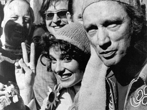 Margaret and Pierre Trudeau attend a sugaring off in St-Joseph-du-Lac in March 1971, only a few weeks after their wedding.