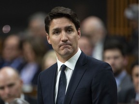 Prime Minister Justin Trudeau delivers a statement on the terrorist attack in New Zealand following Question Period in the House of Commons, Monday, March 18, 2019 in Ottawa.